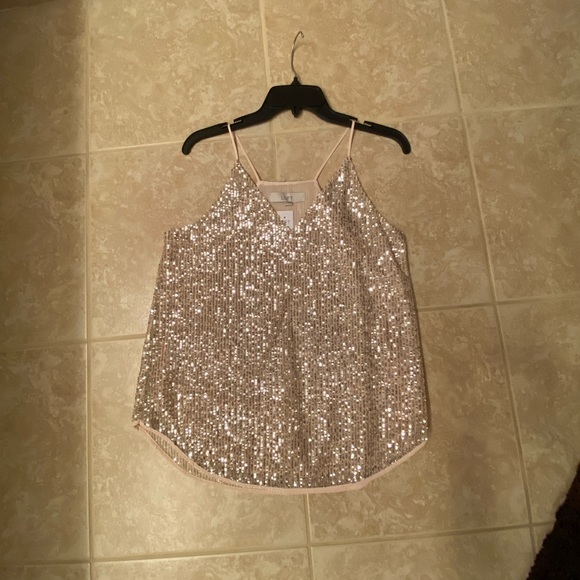NEW LOFT SEQUIN CAMI TANK - Picture 8 of 9